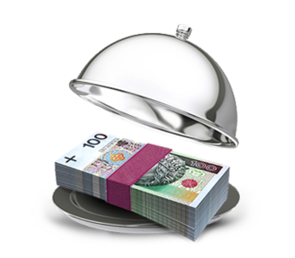 Banknoty na talerzu