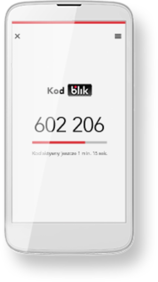 Smartfon z kodem blika