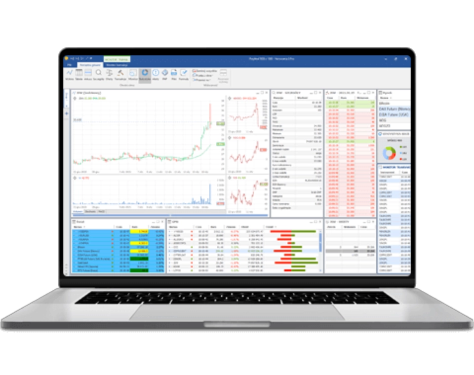 grafika przedstawiająca wykres giełdowy