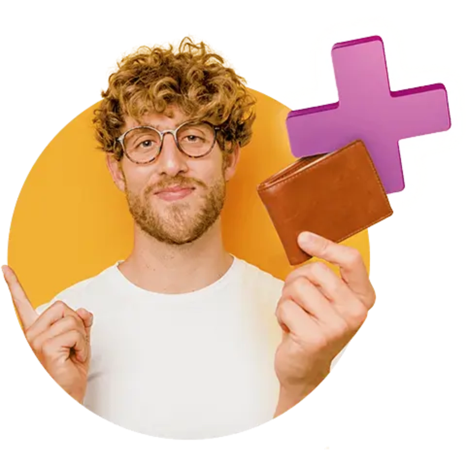 mężczyzna z portfelem w ręku