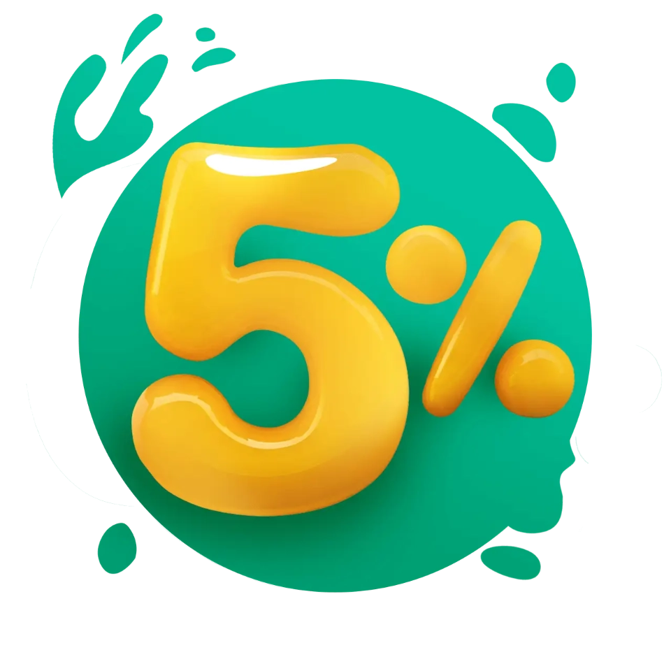 5%