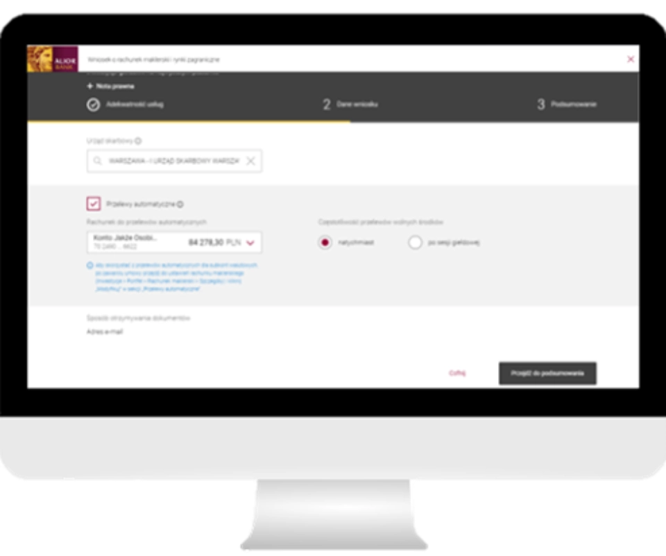 grafika przedstawiająca ekrany bankowości internetowej