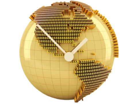 Złota planeta-zegar