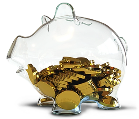 Przeźroczysta skarbonka