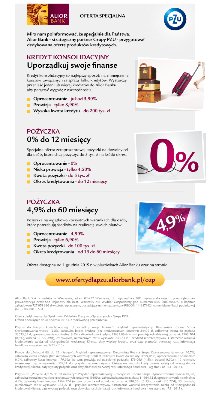 Oferta specjalna od Alior Bank dla OZP