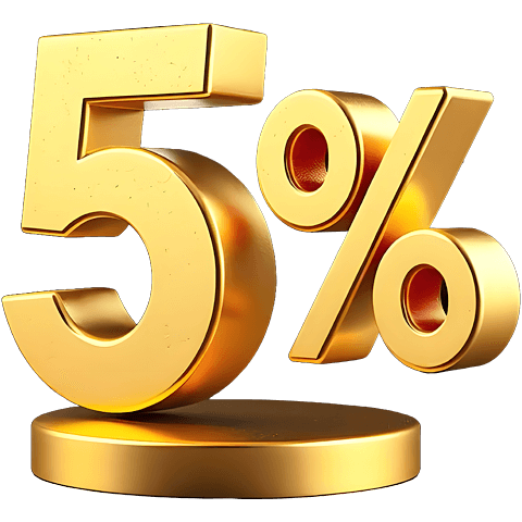 Złota ikona 5%