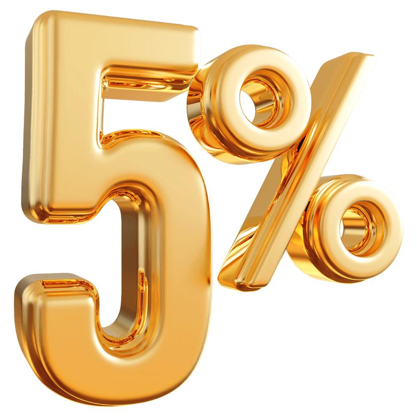 5%